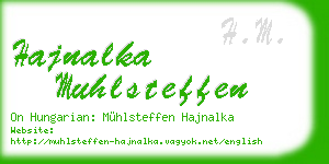 hajnalka muhlsteffen business card