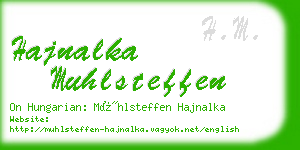 hajnalka muhlsteffen business card